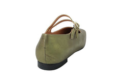 AM BRAMBLE GREEN BALLERINAS - Crispins Shoes
