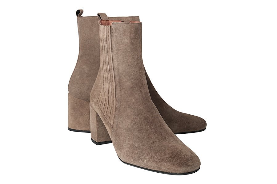 DAN JOYCE TAUPE ANKLE BOOTS - Crispins Shoes