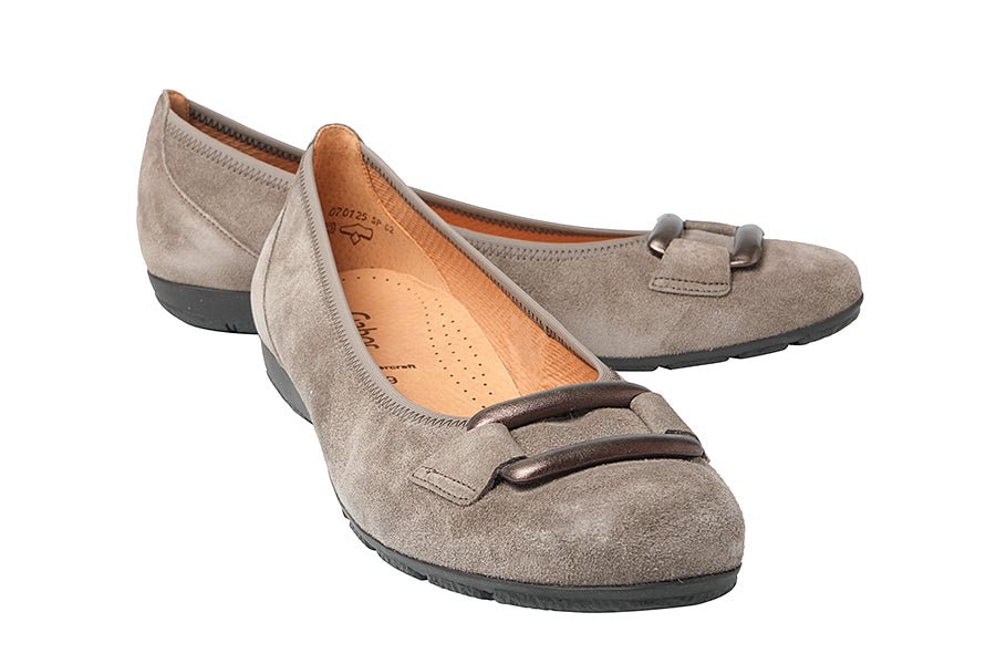 GAB DUFFY TAUPE BALLERINAS - Crispins Shoes