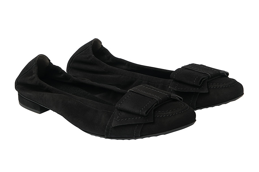 KEN FINN BLACK BALLERINAS - Crispins Shoes