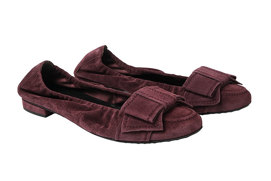 KEN FINN BURGUNDY BALLERINAS - Crispins Shoes