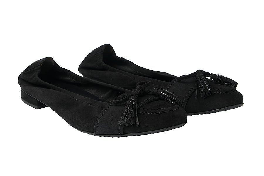 KEN NOELLE BLACK BALLERINAS - Crispins Shoes