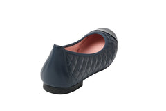 PB CHECK NAVY BALLERINAS - Crispins Shoes