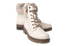 REM MIRO' CREAM ANKLE BOOTS - Crispins Shoes
