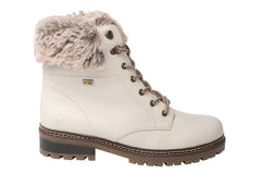 REM MIRO' CREAM ANKLE BOOTS - Crispins Shoes