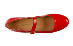 AM PIVOT RED BALLERINAS - Crispins Shoes