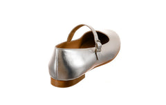 AM PIVOT SILVER BALLERINAS - Crispins Shoes