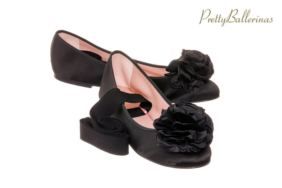 PB EBONY BLACK BALLERINAS - Crispins Shoes