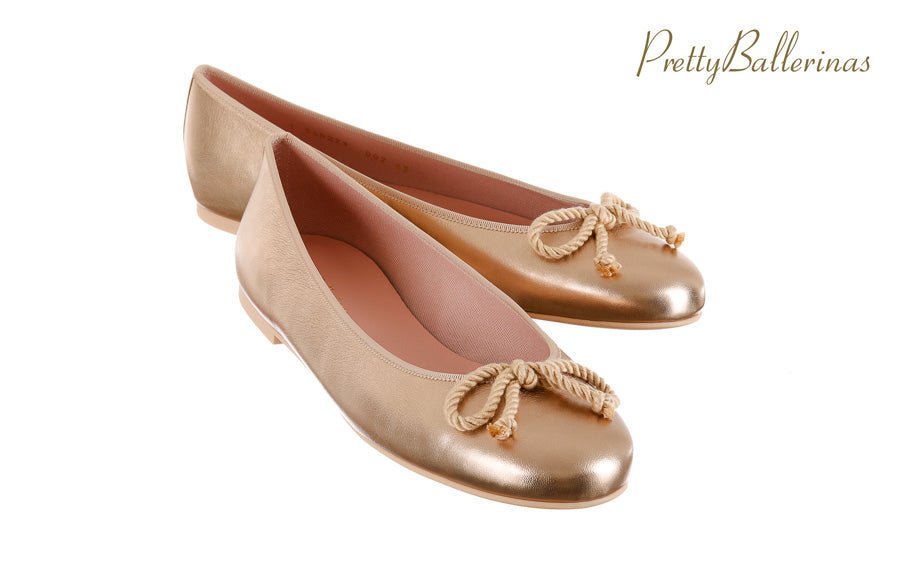 PB LYCHEE GOLD BALLERINAS - Crispins Shoes