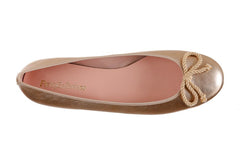 PB LYCHEE GOLD BALLERINAS - Crispins Shoes
