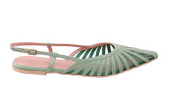 PB THEA GREEN BALLERINAS - Crispins Shoes