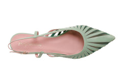PB THEA GREEN BALLERINAS - Crispins Shoes