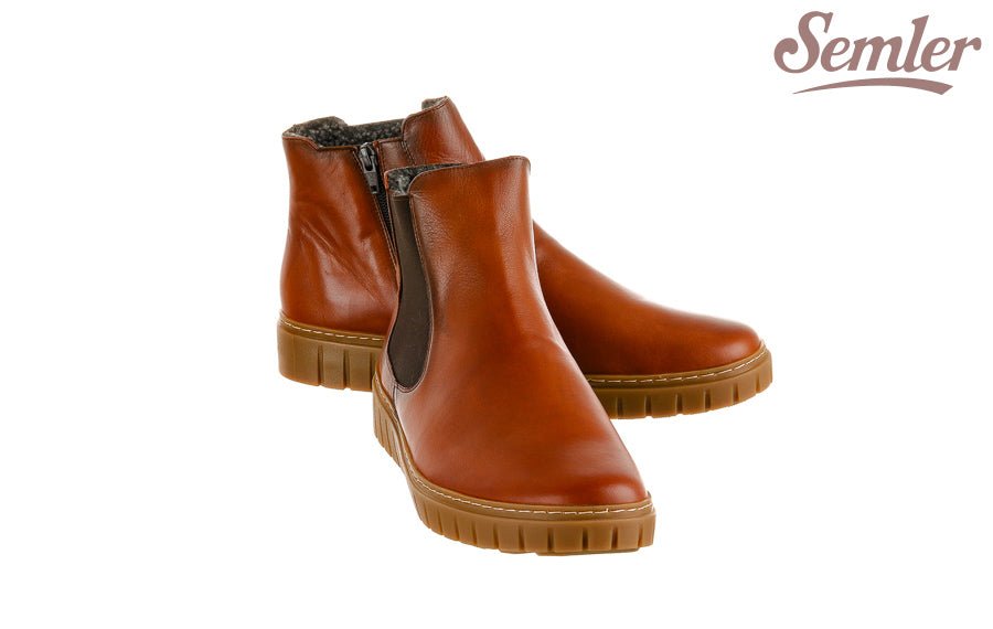 SEM MISSY TAN ANKLE BOOTS - Crispins Shoes