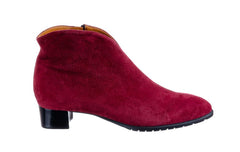 VIA KNOX BURGUNDY ANKLE BOOTS