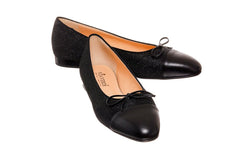VIA TOSCA BLACK BALLERINAS - Crispins Shoes