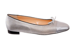 VIA TOSCA SILVER BALLERINAS - Crispins Shoes