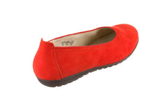 WAL SLIDE RED BALLERINAS - Crispins Shoes