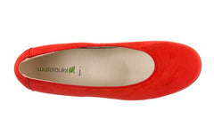 WAL SLIDE RED BALLERINAS - Crispins Shoes