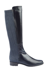 Mdf Shake Navy Leath - Crispins Shoes