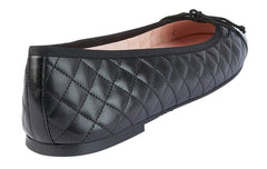 PB QUILT(2) BLACK BALLERINAS - Crispins Shoes