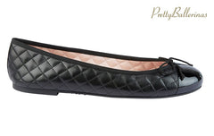 PB QUILT(2) BLACK BALLERINAS - Crispins Shoes