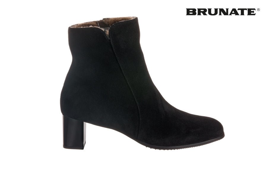 BR FLEECE BLACK ANKLE BOOTS - Crispins Shoes