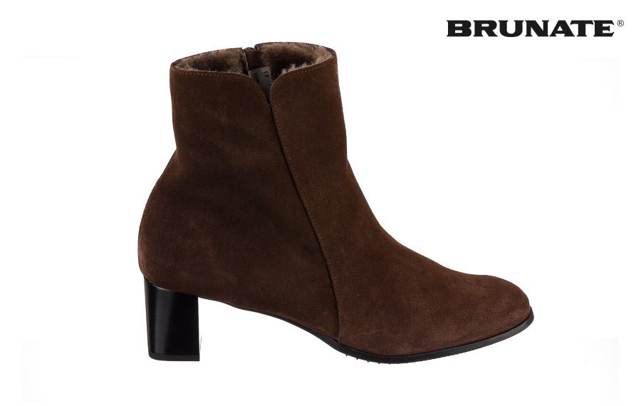 BR FLEECE BROWN ANKLE BOOTS - Crispins Shoes