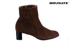 BR FLEECE BROWN ANKLE BOOTS - Crispins Shoes