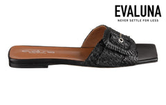 Eva Rattan Black - Crispins Shoes