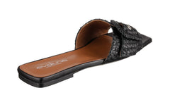 Eva Rattan Black - Crispins Shoes