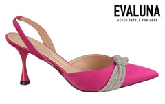 Eva Satin Fuschia - Crispins Shoes