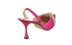 Eva Satin Fuschia - Crispins Shoes
