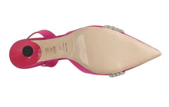 Eva Satin Fuschia - Crispins Shoes