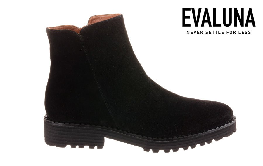 EVA SIMPLE BLACK ANKLE BOOTS - Crispins Shoes
