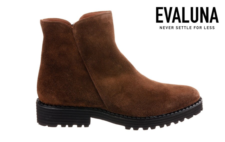 EVA SIMPLE BROWN ANKLE BOOTS - Crispins Shoes