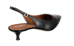 Eva Sling Black Leather - Crispins Shoes