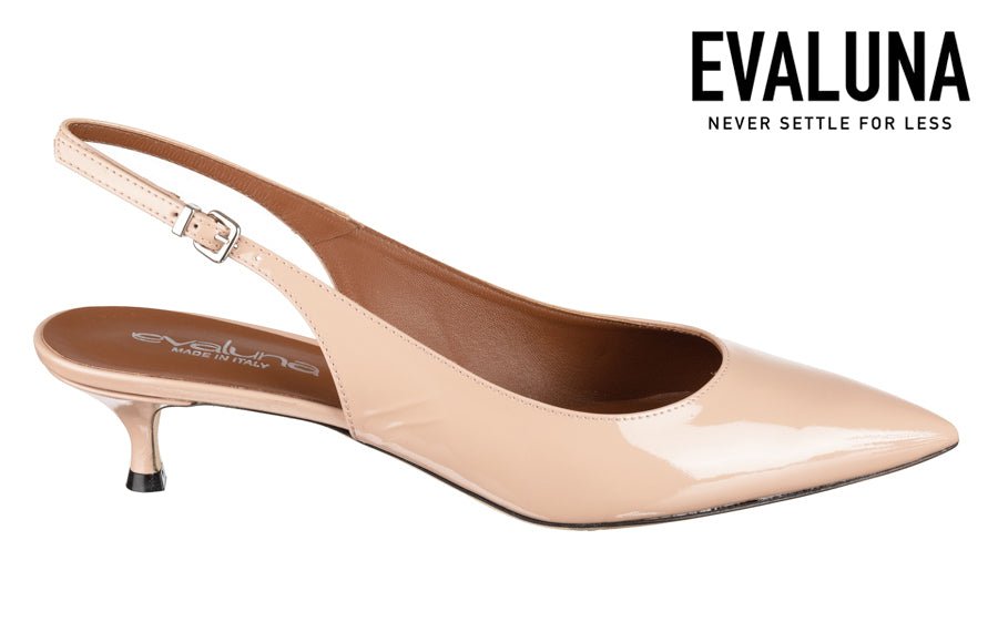 Eva Sling Nude Patent - Crispins Shoes