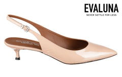 Eva Sling Nude Patent - Crispins Shoes