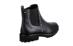 EVA STUDS BLACK ANKLE BOOTS - Crispins Shoes