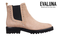 EVA STUDS TAUPE ANKLE BOOTS - Crispins Shoes