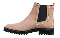 EVA STUDS TAUPE ANKLE BOOTS - Crispins Shoes
