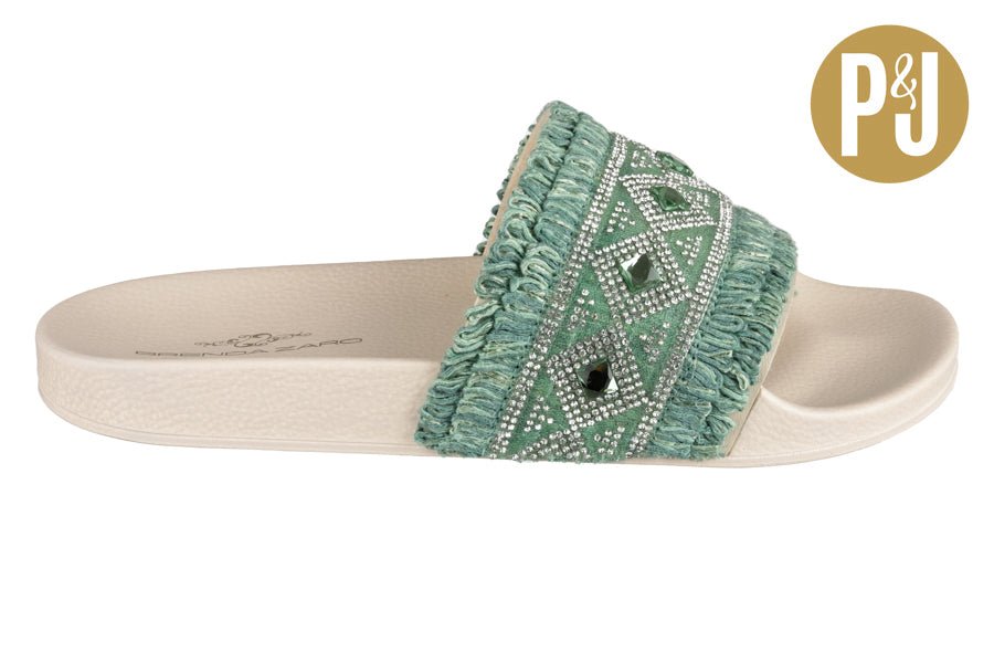 P&J Soft Fringe Green - Crispins Shoes