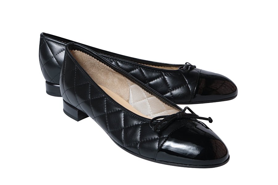 BR NADIYA BLACK BALLERINAS