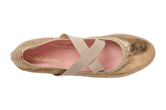 PB NICKS GOLD BALLERINAS - Crispins Shoes