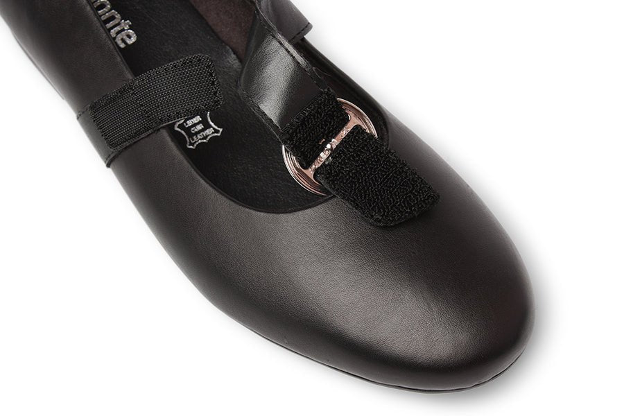 Remonte GUAVA BLACK Leather Flats - Crispins Shoes